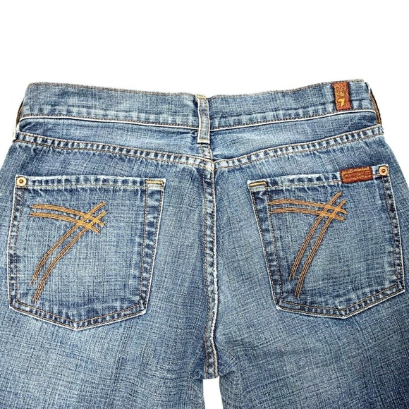 7 Seven For All Mankind Dojo Wide Leg Flare Jeans - Picture 2 of 8